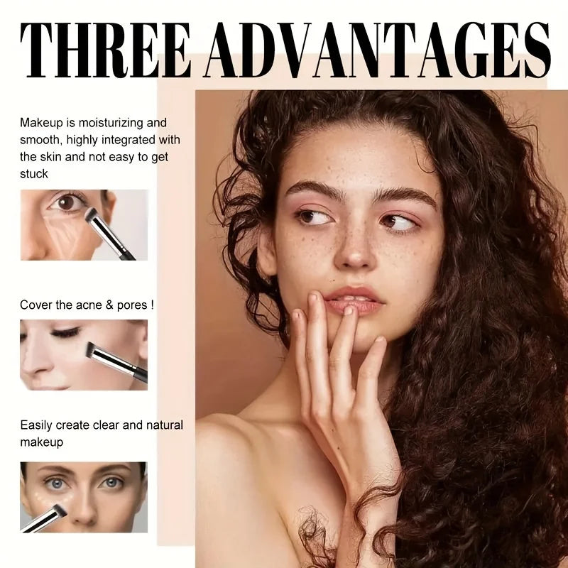 Creamy Triple Shade Concealer Palette with Brush Set,Flawless Makeup,Dark Circles & Blemish Concealer,Even Skin Tone