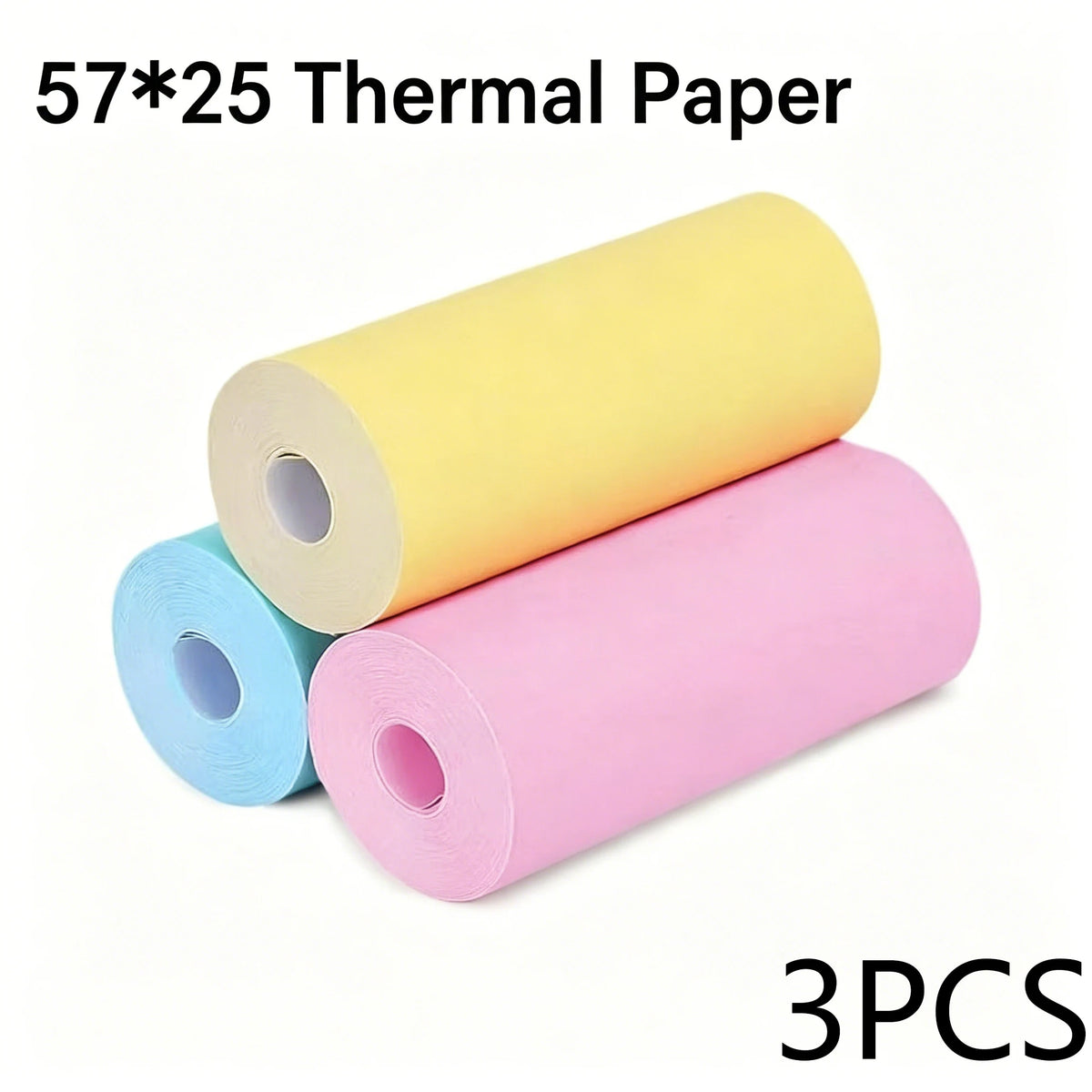 3-50Rolls 57x25MM Thermal Paper Color Children Camera Instant Print