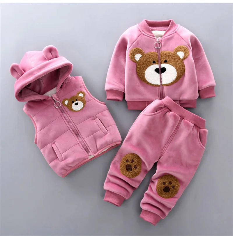 New Winter Baby Clothing Sets Autumn Boys Girls Cotton Thick Warm