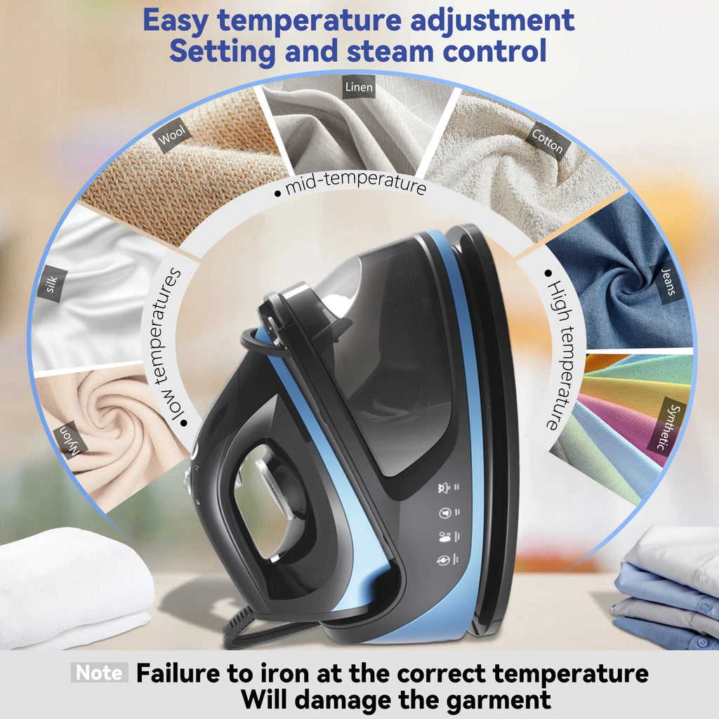 2000W Powerful Garment Steam Iron, 1.1L Tank, 60 g/min Steam Output, Ceramic Soleplate for Vertical & Horizontal Ironing #20