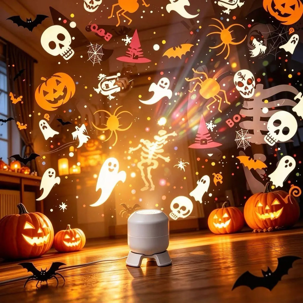 Halloween Projector Led Night Lights USB Dynamic Rotating