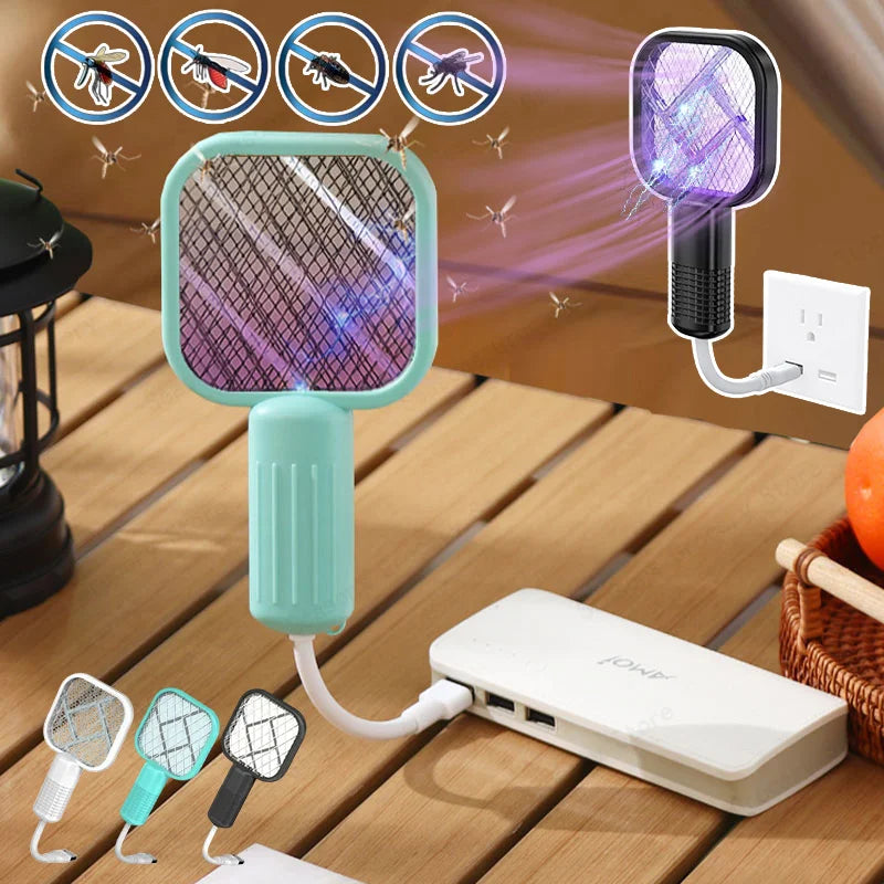 USB Mosquito Swatter Trap Electric Shock Mini Fly Bug Zapper