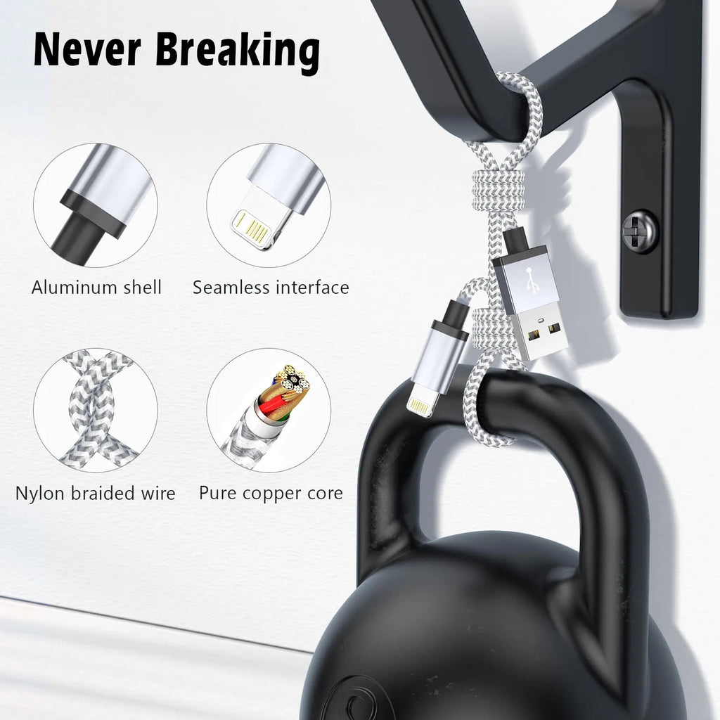 Fast Charging USB Charger Cable For iPhone 14 13 12 11 Xs Max Xr X 8 7 6 Plus  iPad Origin Mobile Phone Long Data Cord 1m 2m 3m