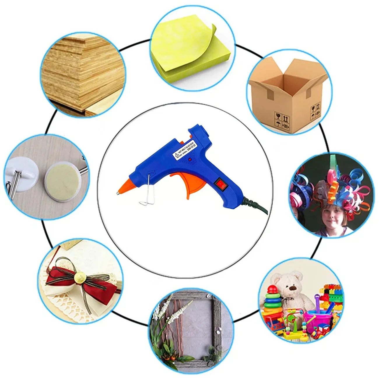 Hot Melt Glue Gun DIY Household, Mini Hot Glue Gun, 20W Electric Repair Tools Use 7mm Glue Stick, For Home Repairs