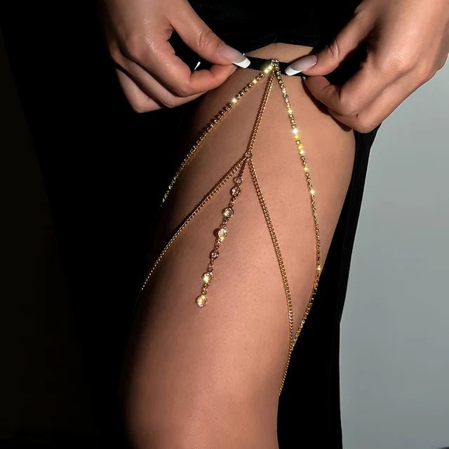 IngeSight.Z Sexy Multilayer Tassel Imitation Pearl Clip Bead