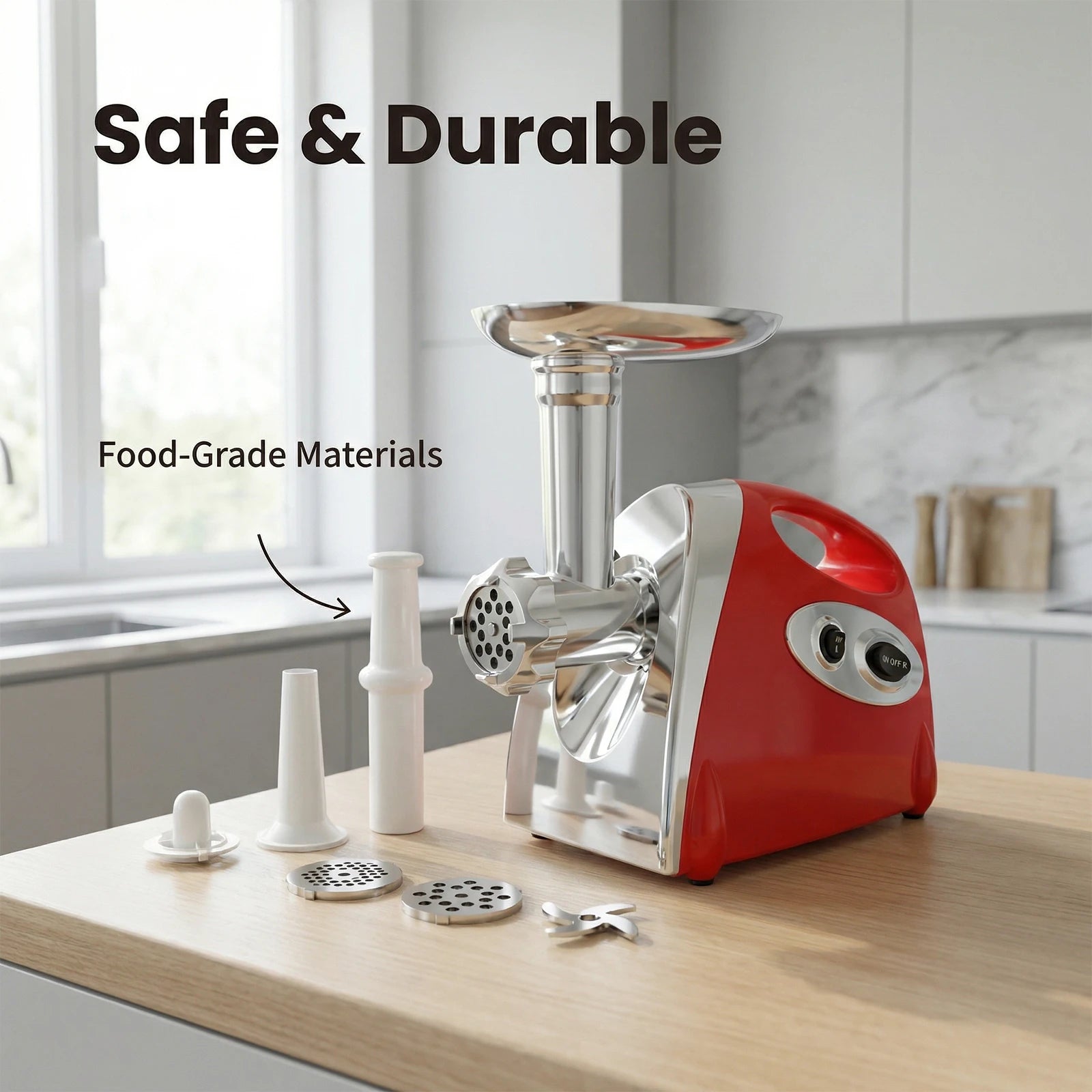 Podofo 800W Electric Meat Grinder Multifunction Vegetable Sausage Processor Slicer Chopper Mincer Baby Food Processor Meat Cutter
