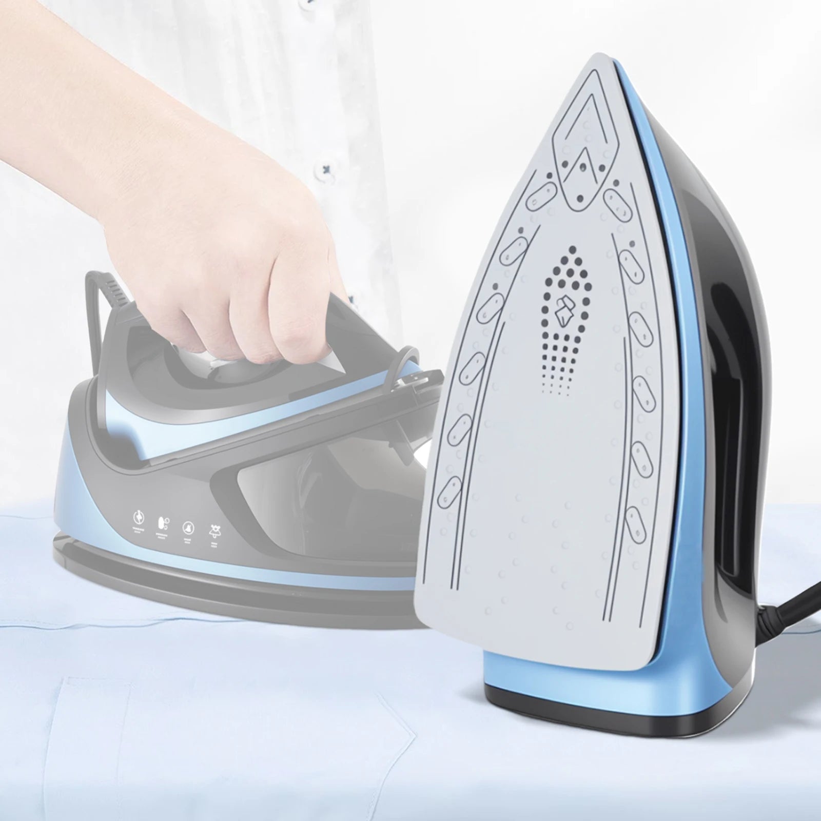 2000W Powerful Garment Steam Iron, 1.1L Tank, 60 g/min Steam Output, Ceramic Soleplate for Vertical & Horizontal Ironing #20