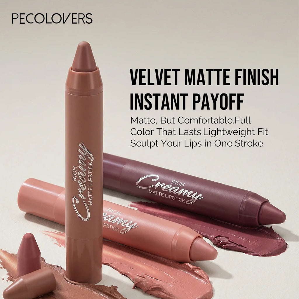 6PCS/SET Creamy Matte Lipstick Kit, 6 Versatile