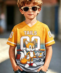 Sonic The Hedgehog Kids T Shirt Boys Girls Cartoon Print Short Sleeve Sport Jersey Children Summer Casual Tee Tops Adult T-shirt