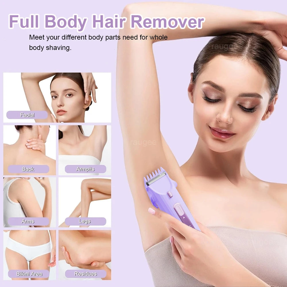 Trimmer for Women 2 in 1 Dual Head Epilator Electric Shaver