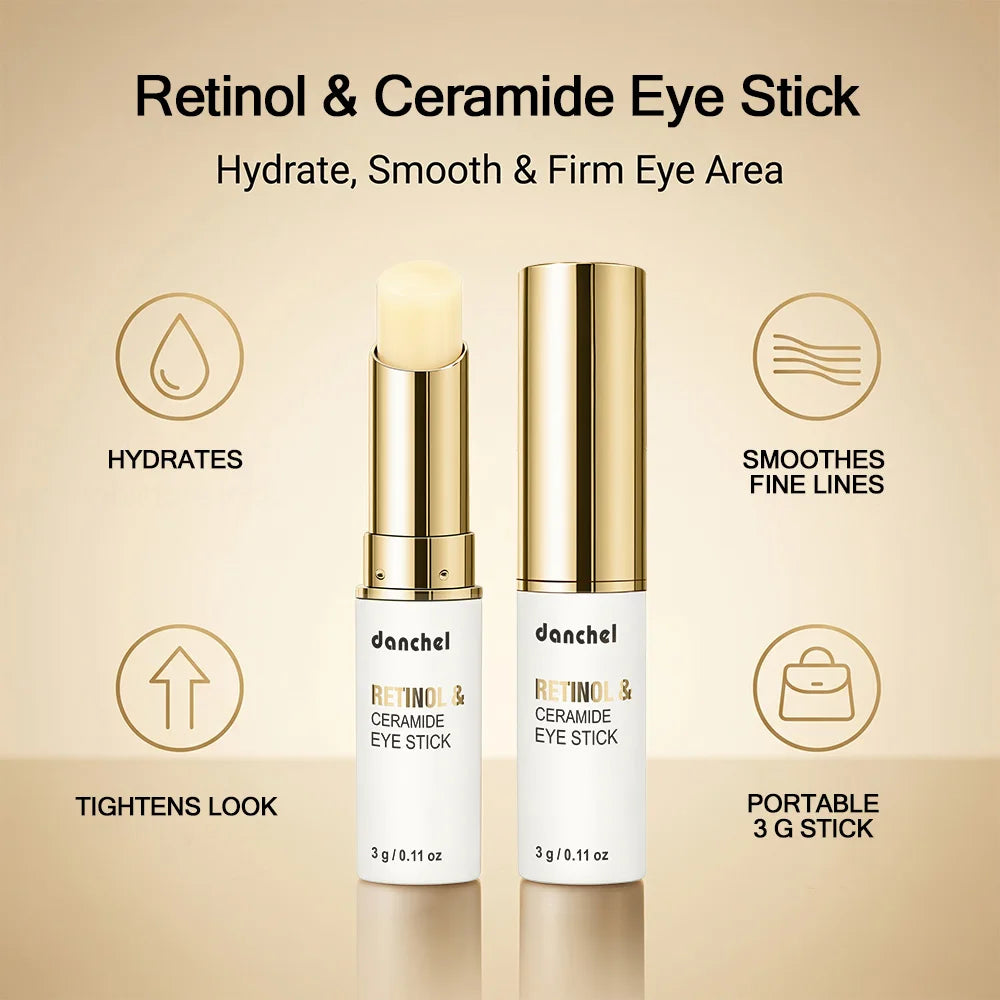 Retinol Eye Cream Stick Hydrating Moisturizing Reduce Dryness Smooth Texture Portable Eye Serum Stick Skin Care For All Skin Typ