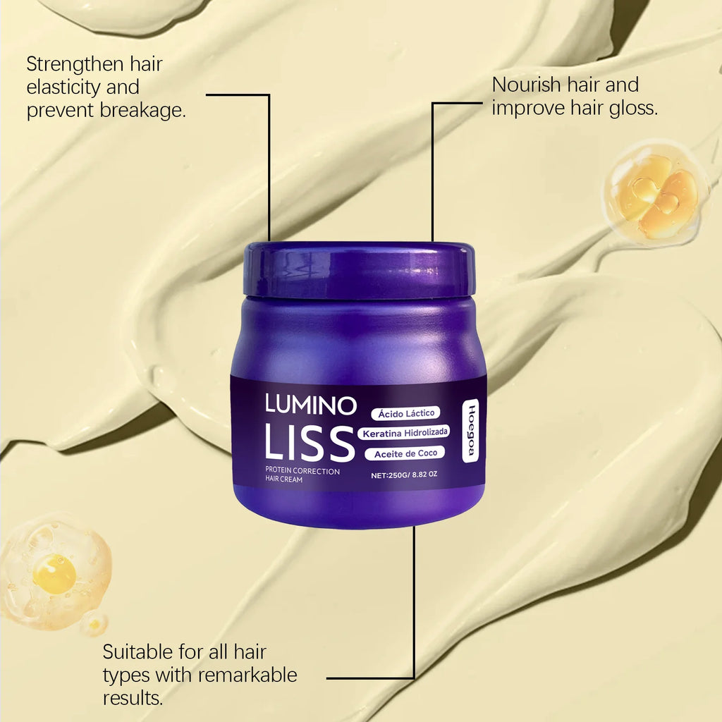 Protein Hair Straightening Cream Smoothing Curly Frizzy Hair