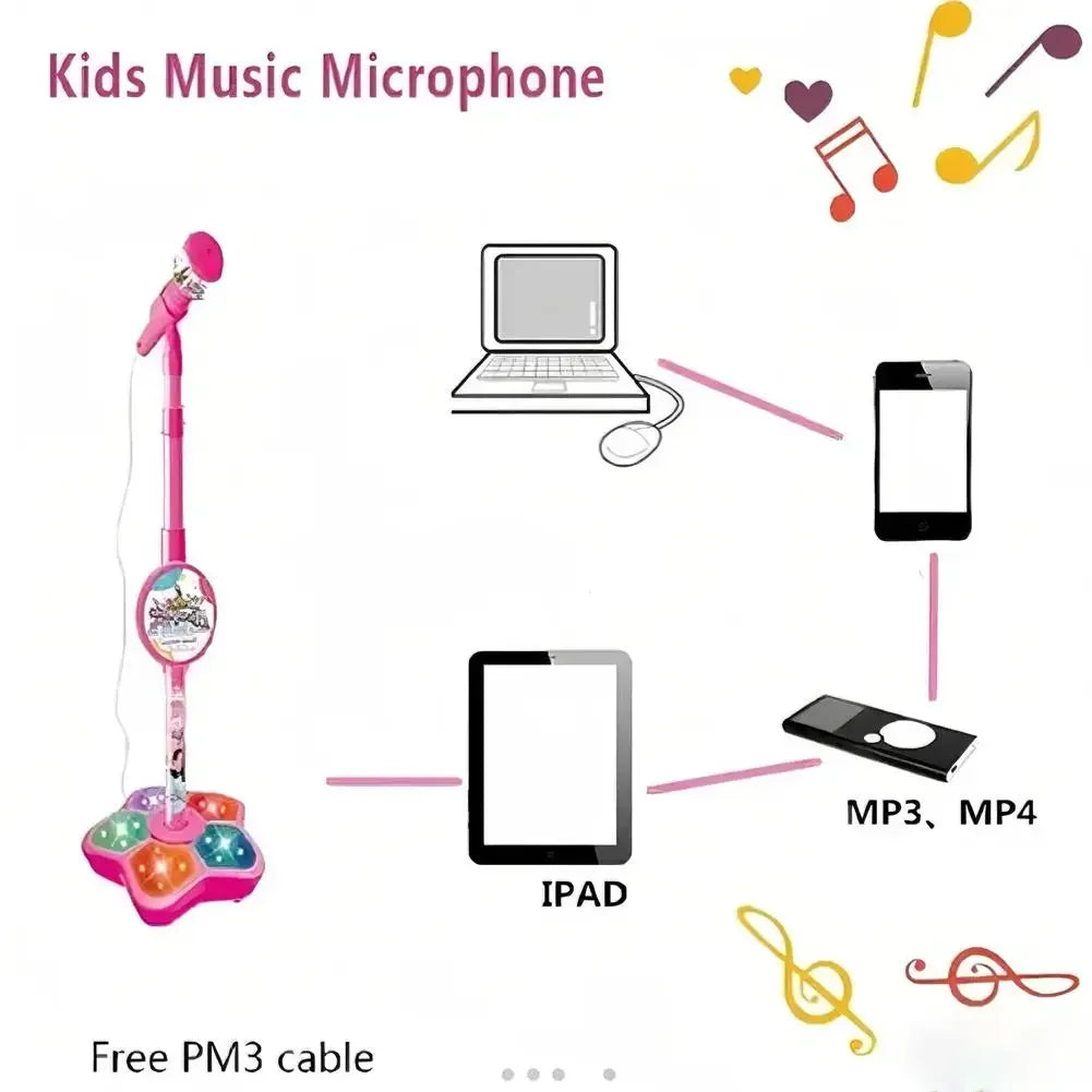 Kids Karaoke Microphone with Stand Educational