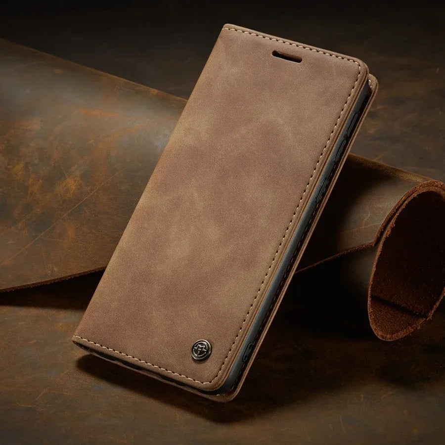 Wallet With Card Slot Magnetic Flip Leather Case For Samsung Galaxy S26 Ultra S25 Plus S24 FE Note 20 10 A16 A17 A18 A37 A56 A57