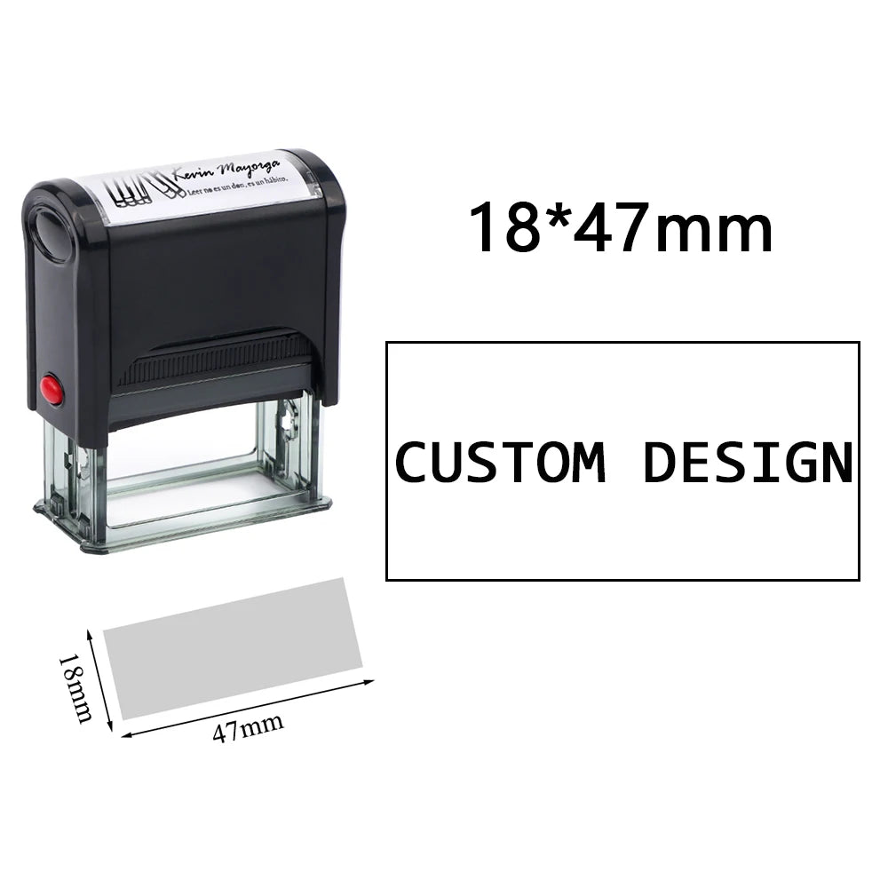 Customize LOGO Self-Inking Stamp Rubber Kit Self Ink Dial Seal Business Number Monogram Printing Stamp Multiple Ink Color Option