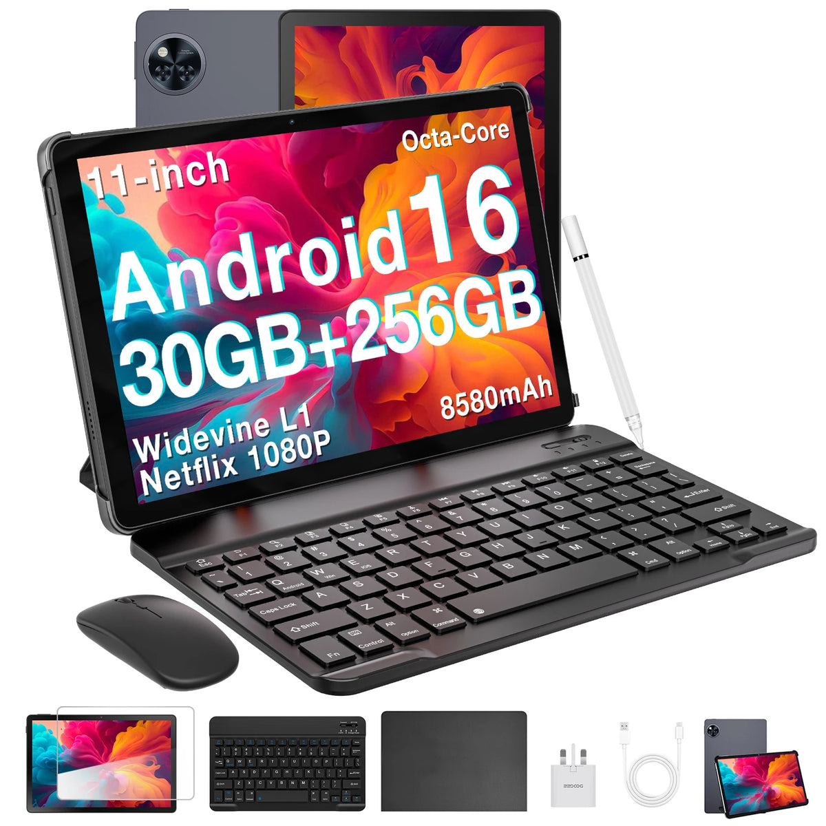DOOGEE U11 Pro Tablet 30GB 256GB 11" HD 90Hz Display 8580mAh Battery