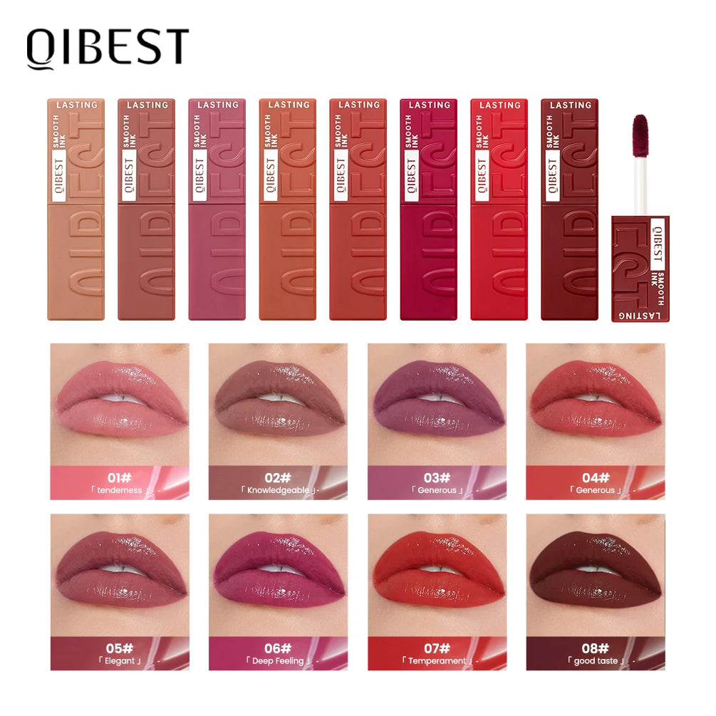 QIBEST Watery Gloss Lip Glaze Moisturizing Long Lasting