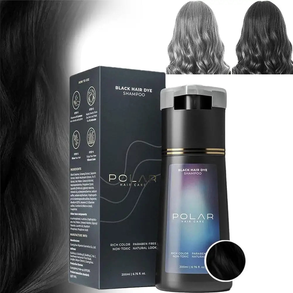 200ml Hair Dye Shampoo For Gray Hair Natural Hair Dye Kit Semi Permanent