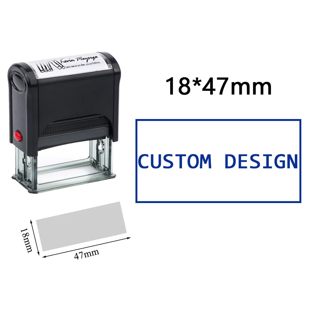 Customize LOGO Self-Inking Stamp Rubber Kit Self Ink Dial Seal Business Number Monogram Printing Stamp Multiple Ink Color Option