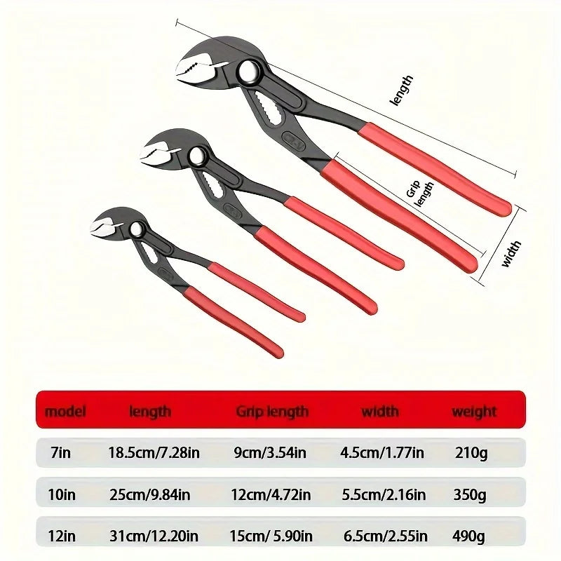 Water Pump Pliers Notch Pliers Self-Locking