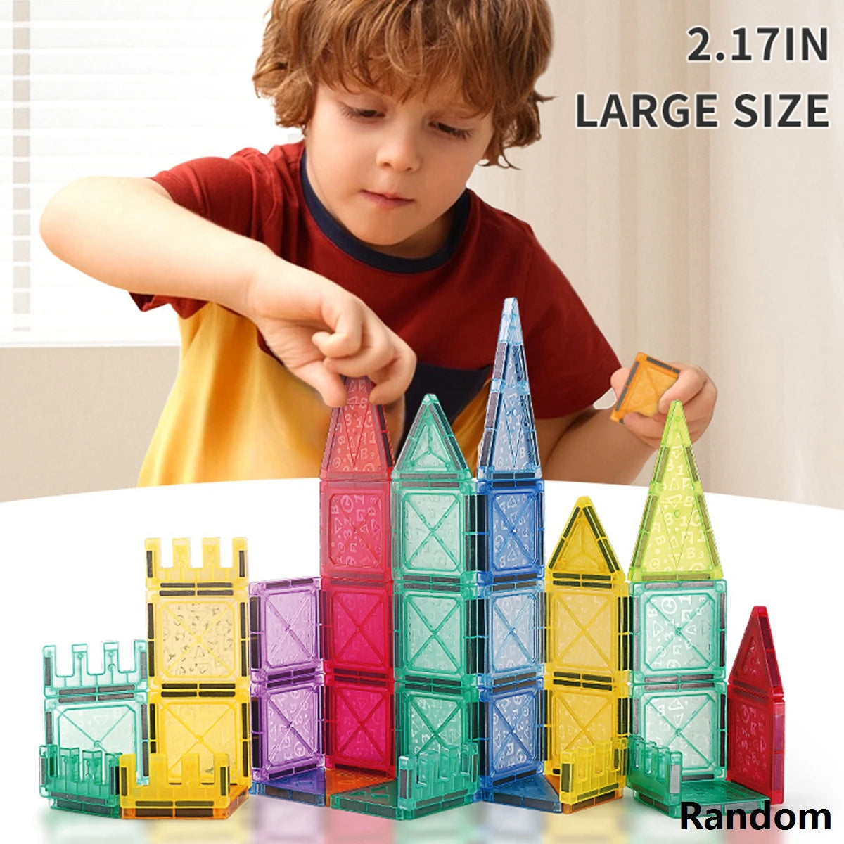 Magnetic Building Blocks Tiles Children's DIY Creative Toys for Kids Ages 3+ Year Old Boys Girls STEM Educational Sensory Gifts