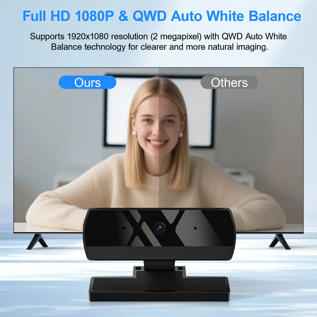 HD 1080P Web Camera with Microphone Autofocus