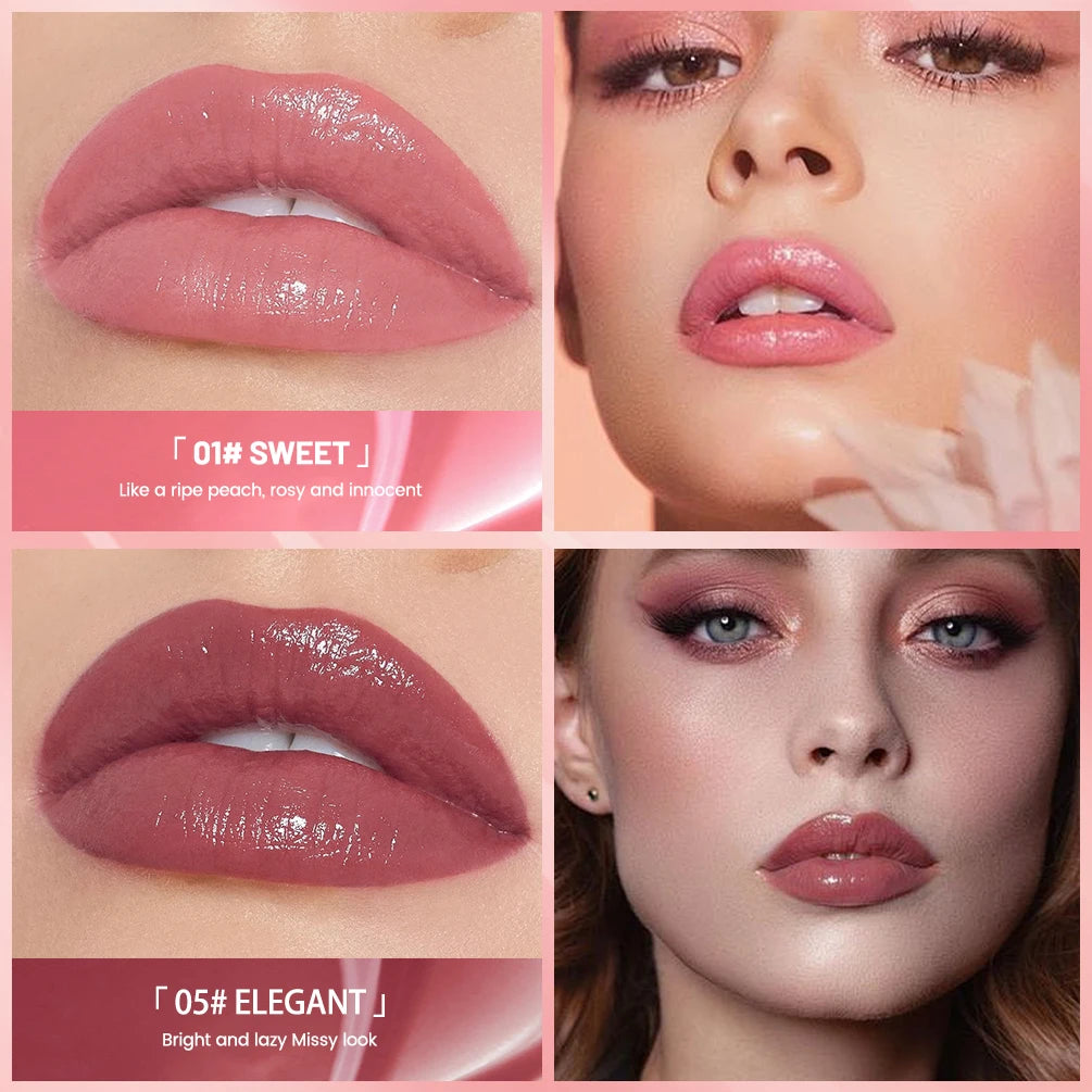QIBEST Watery Gloss Lip Glaze Moisturizing Long Lasting