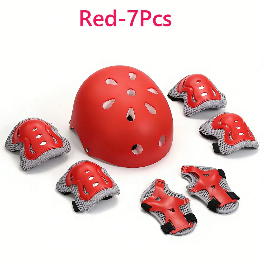 Kids Bike Helmet, Toddler Helmet for Youth Adult, Knee Pad Elbow Pad Wrist Guard Protective Gear Set for Bike