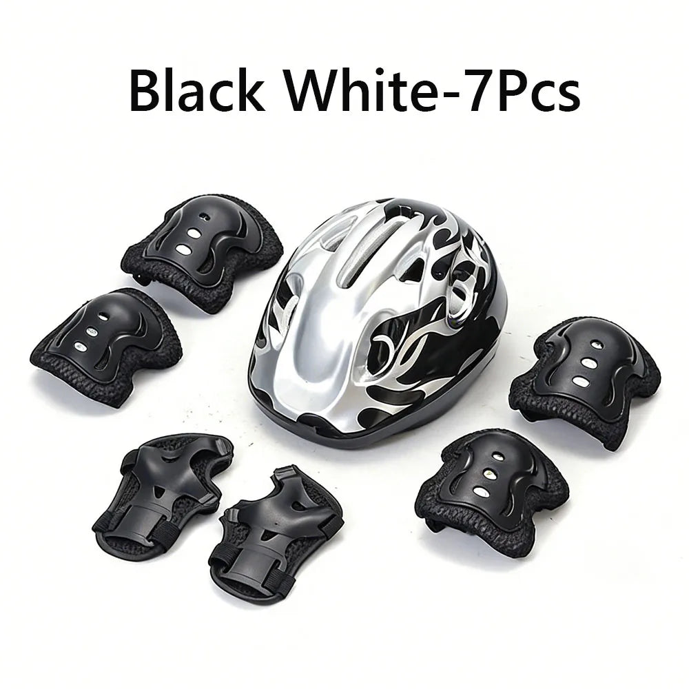 Kids Bike Helmet, Toddler Helmet for Youth Adult, Knee Pad Elbow Pad Wrist Guard Protective Gear Set for Bike