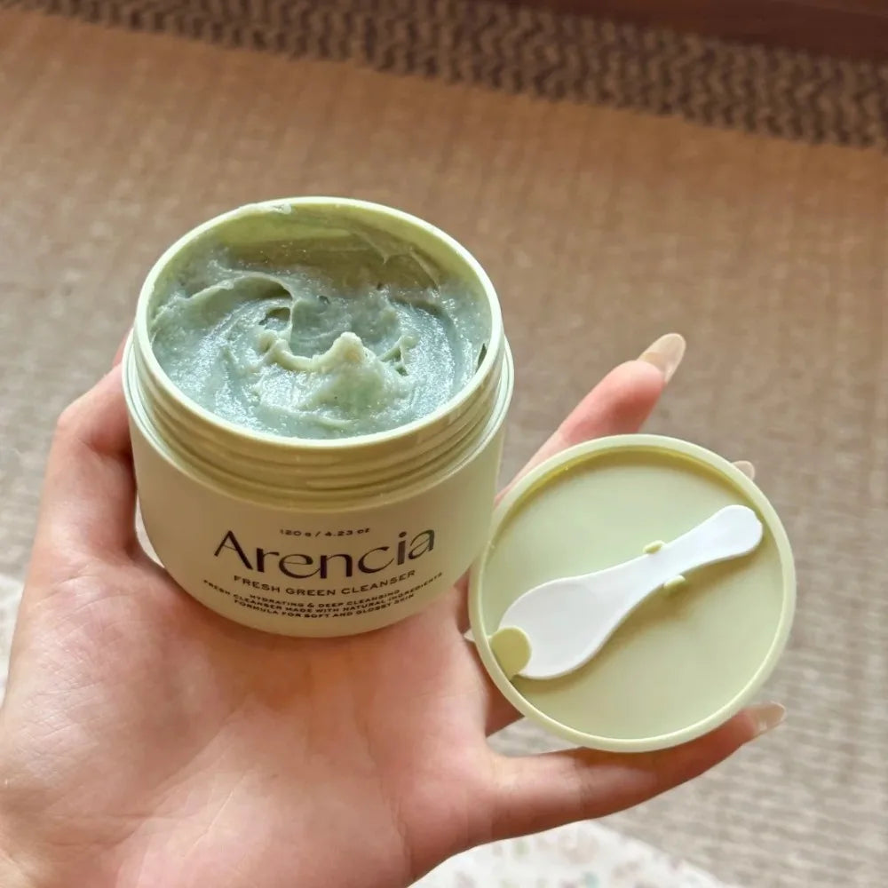 Arencia Green Rice Mochi Facial Cleanser Deeply Cleanses Moisturizes Soothes Sensitive Improve Keratinization Blackhead Removal