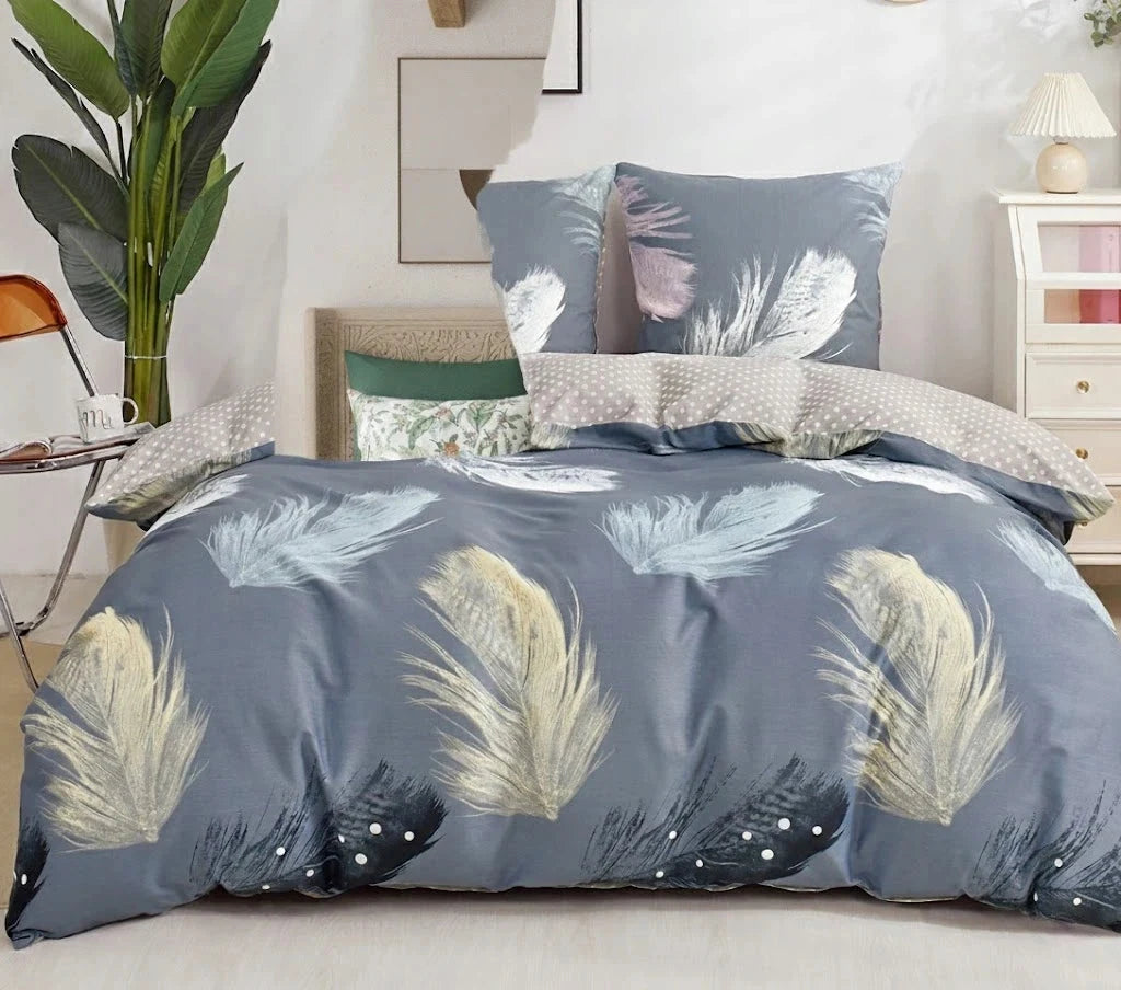 3pcs Cotton Feather Bedding Set 160x200 cm for Double bed