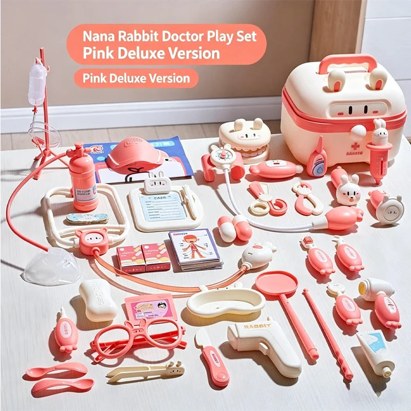 Nana Rabbit Doctor Playset – Nurse Pretend Play with Stethoscope Injection Toy for Baby Interactive Role-Play