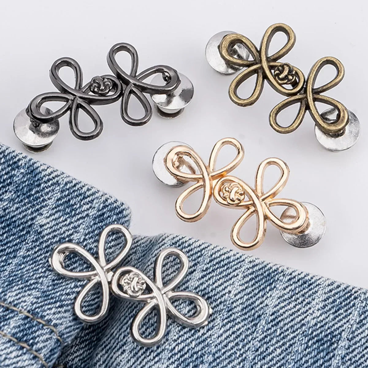 Clover Adjustable Metal Waist Button Fasteners No-Sew