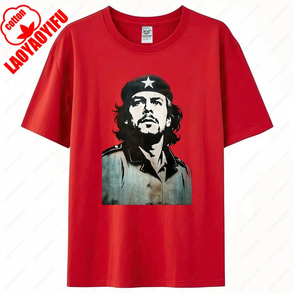 Che Guevara Shirt Rebel Cuban Shirt Guerrilla Revolution TShirt Casual Short Sleeve Men High Quality Tee Cotton Loose Tops