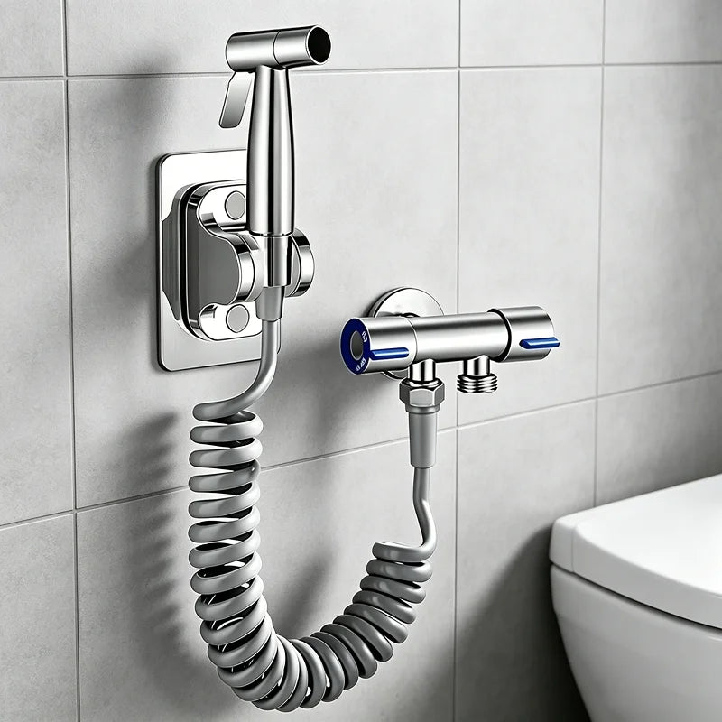 Handheld Bidet Sprayer Set Stainless Steel Spray Gun Shower