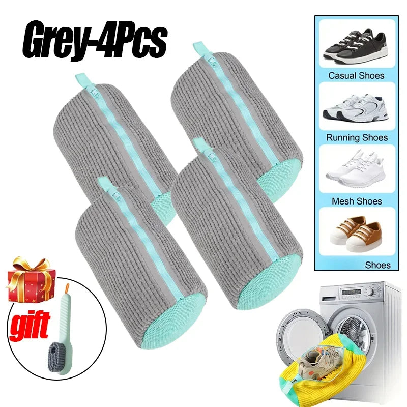 Laundry Bags Shoe Washing Machine Bag-with Zipper Laundry Bag with Rich Fluff Inside
