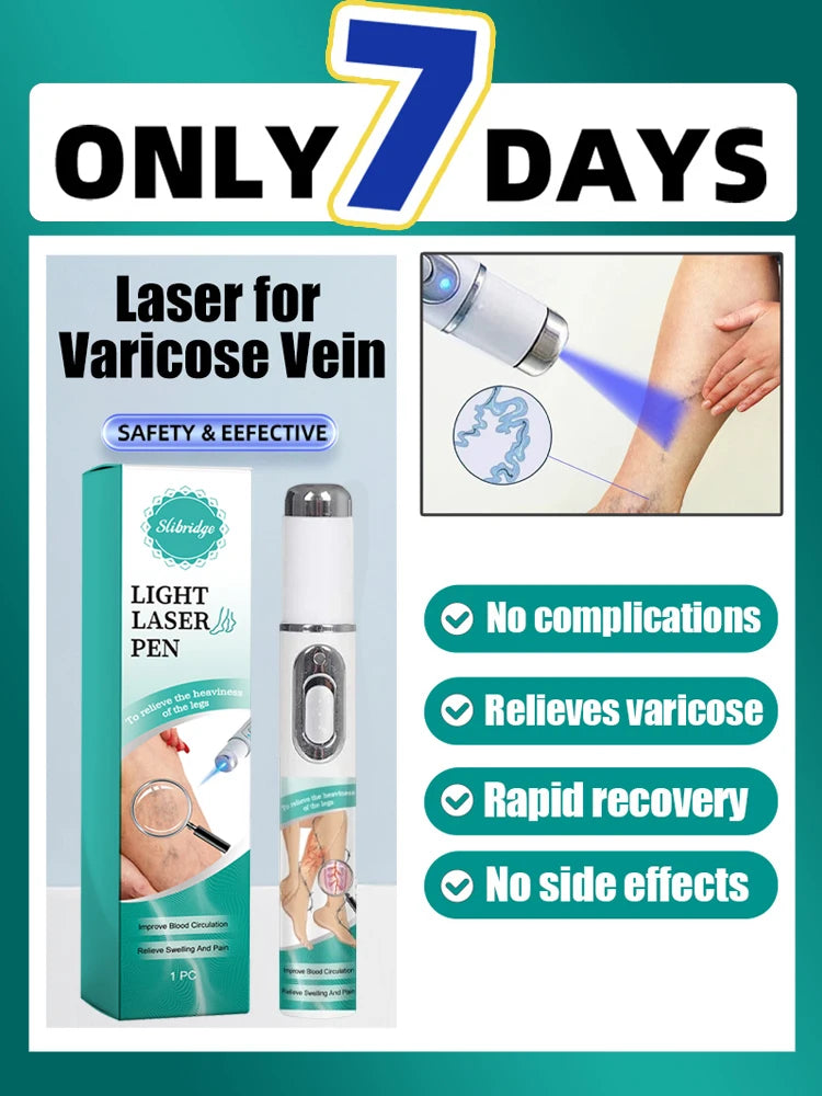 Blue Light Pen for Treating Veins in Both Legs, Vein Care Tool
