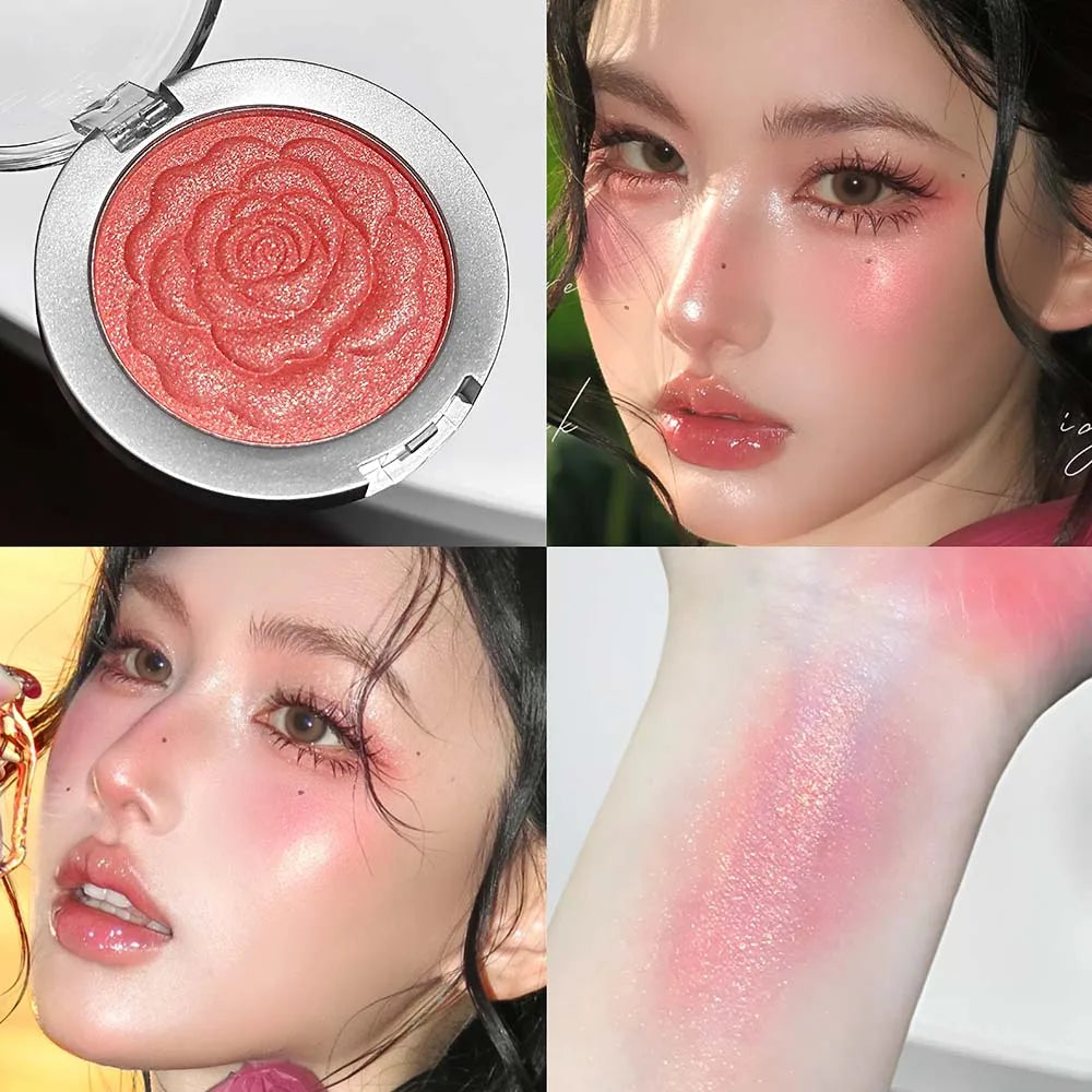 Monochrome Blush Face Shimmer Petal Blusher Palette Highgloss Mashed Potato Contour Makeup Rouge Women Beauty Cosmetics Palette
