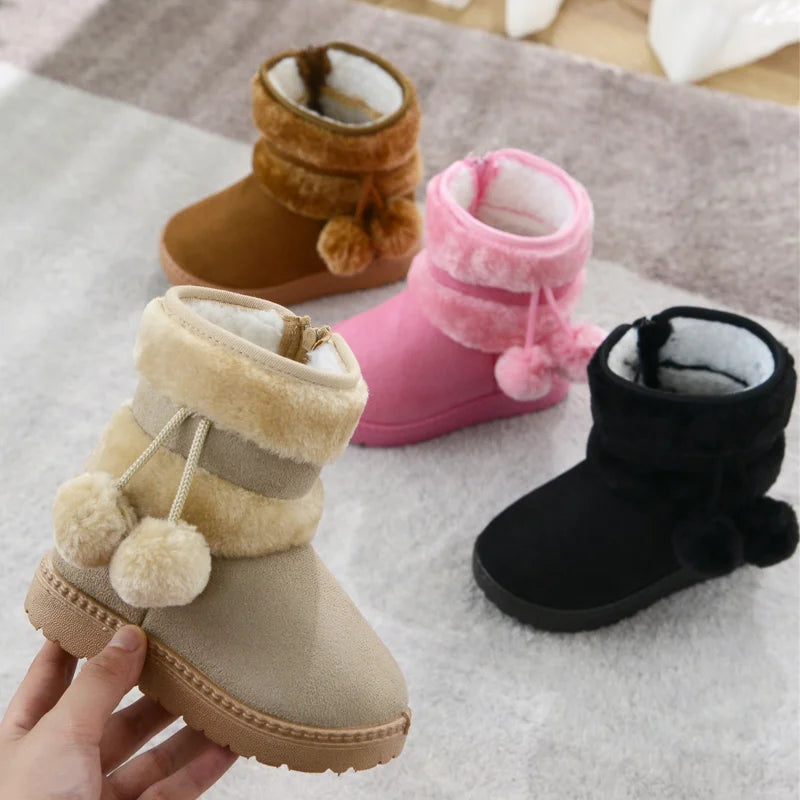 New Girls Snow Boots Winter Comfortable Thick Warm Kids Boots