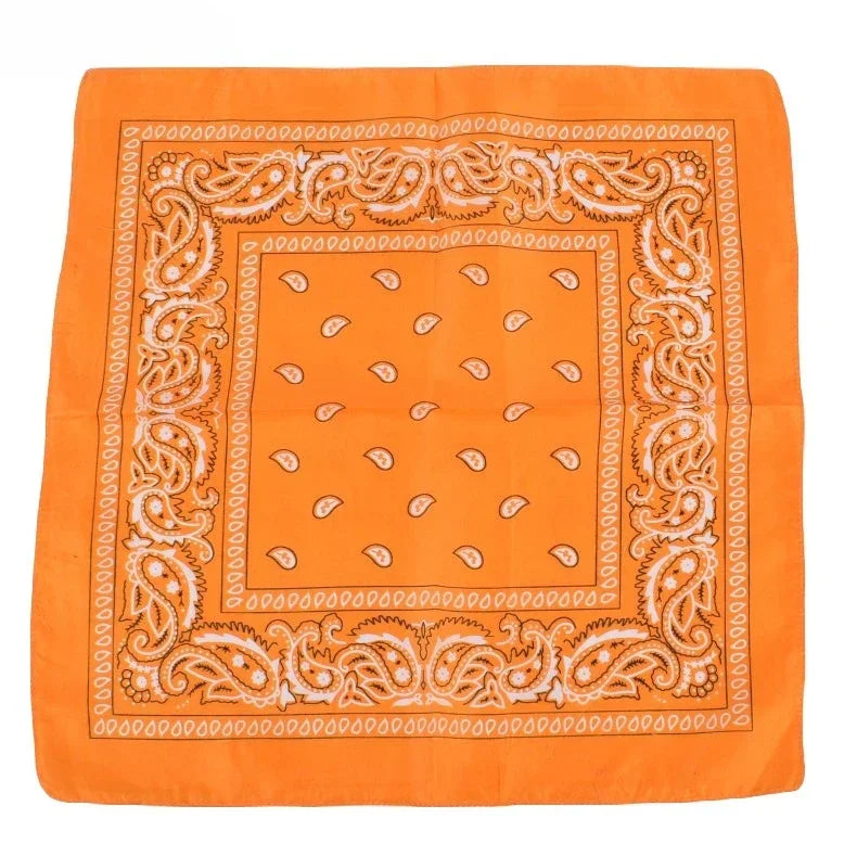 Fashion Hip Hop Wine Red Hair Scarf Unisex Retro Square Scarves Headwear Bandanna Hair Band Neck Wrist Wrap Band Accessories