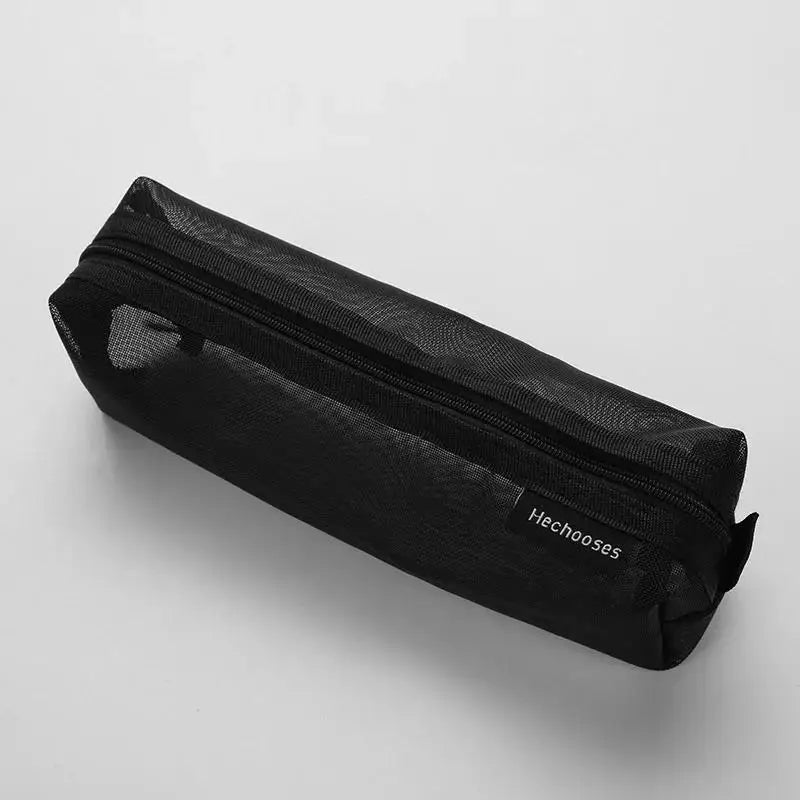 Cute Aesthetic Transparent Mesh Pencil Case