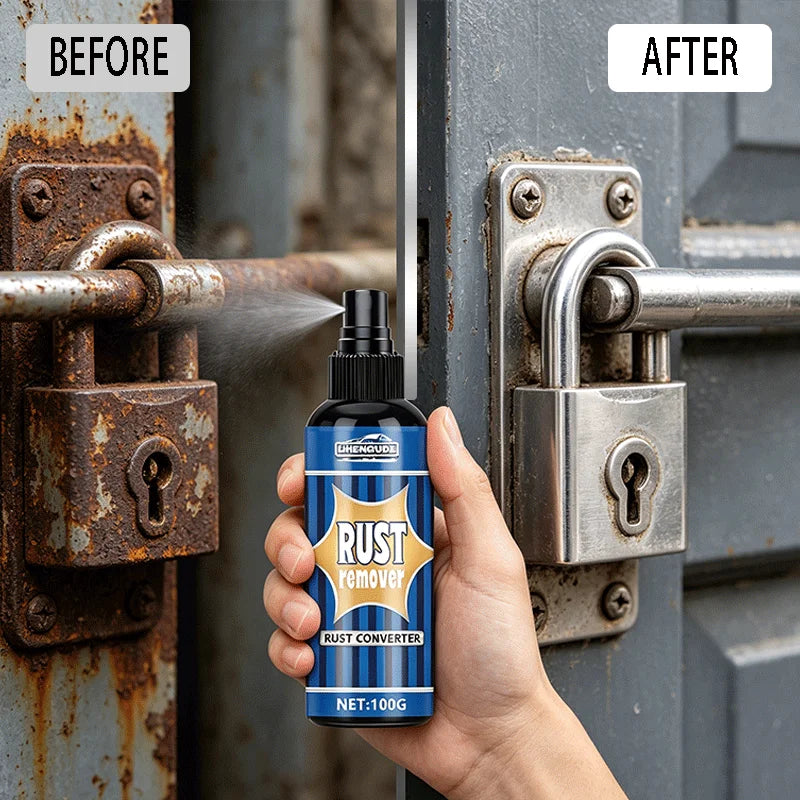 Multi-Functional Anti-Rust Spray |   Powerful Rust and Iron Oxide Remover, Suitable for Chrome Paint Surfaces and Automotive Maintenance.