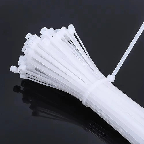 100Pcs Nylon Cable Ties Adjustable Self-locking Cord Ties Straps Fastening Loop Reusable Plastic Wire Ties For Home Office