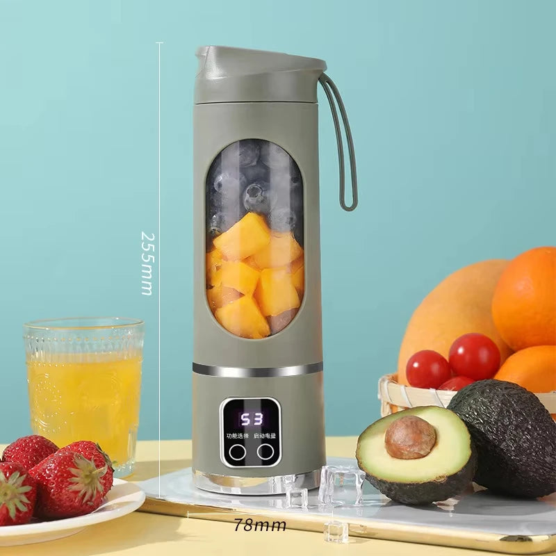 12 Blades Portable Fruit Juicer 450ml Capacity 3 Gears