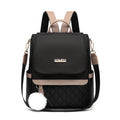 Fashionable women's backpack, adjustable shoulder straps, multiple back styles, zipper closure, polyester lining, suitable for v