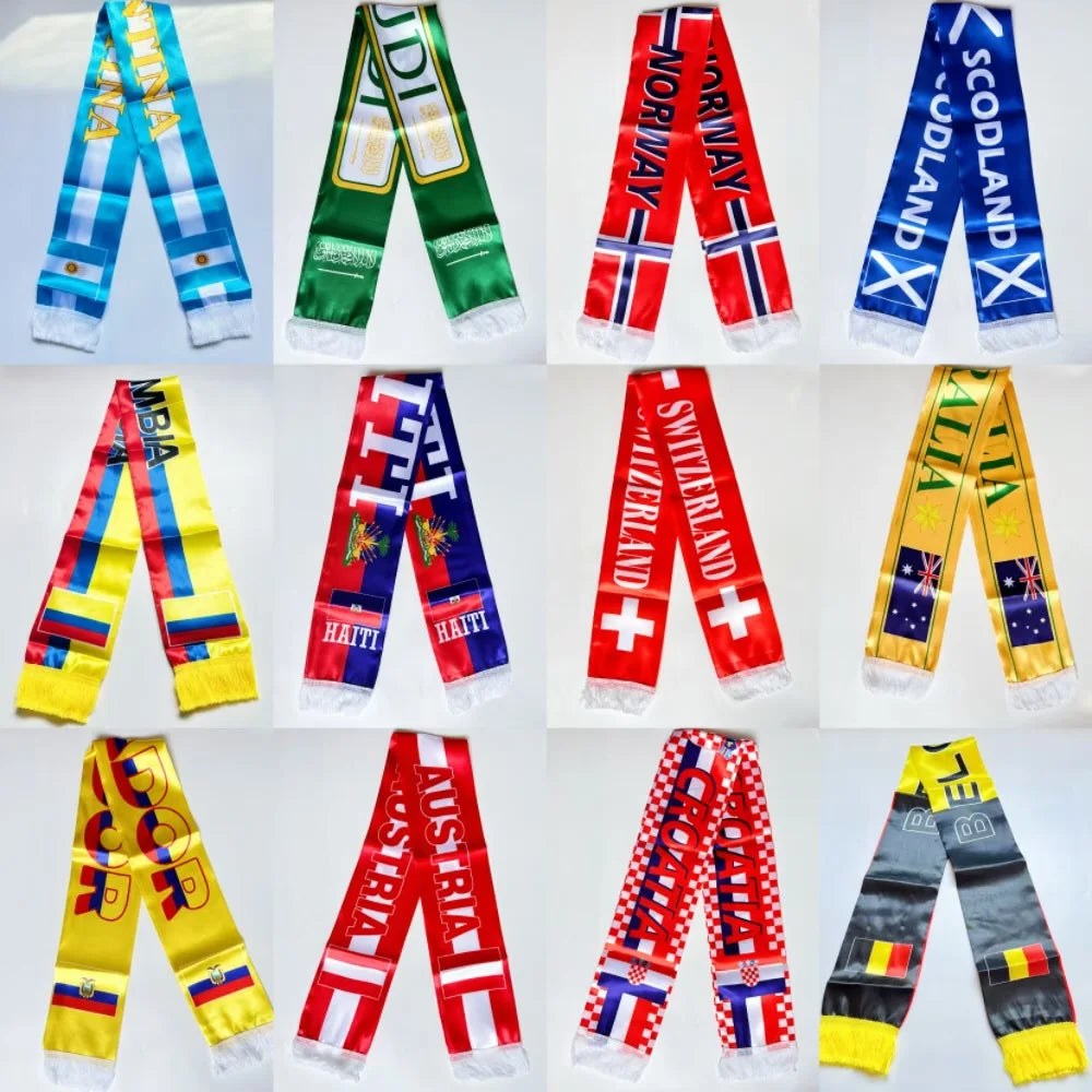 2026 Haiti  NorwayCountries Flag Scarf14x135cm Double-sided