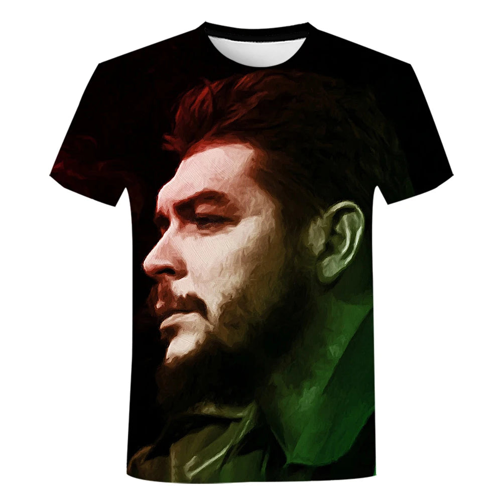 Che Guevara 3D Print T-Shirts Summer Men Women Casual Fashion Streetwear Oversized Short Sleeve T Shirt Male Tees Tops Clothing