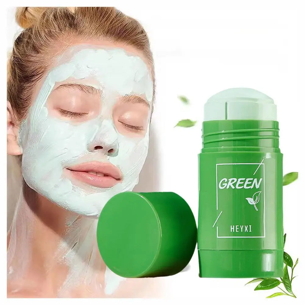 1/3PCS Green Tea Clay Stick For Face, Green Mask Stick Smear Acne Shrink Blackhead Green Tea
