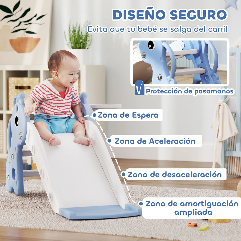 Aiyaplay 3-in-1 Children's Slide for Children from 1-3 Years Old 106X51.5X52 cm Blue