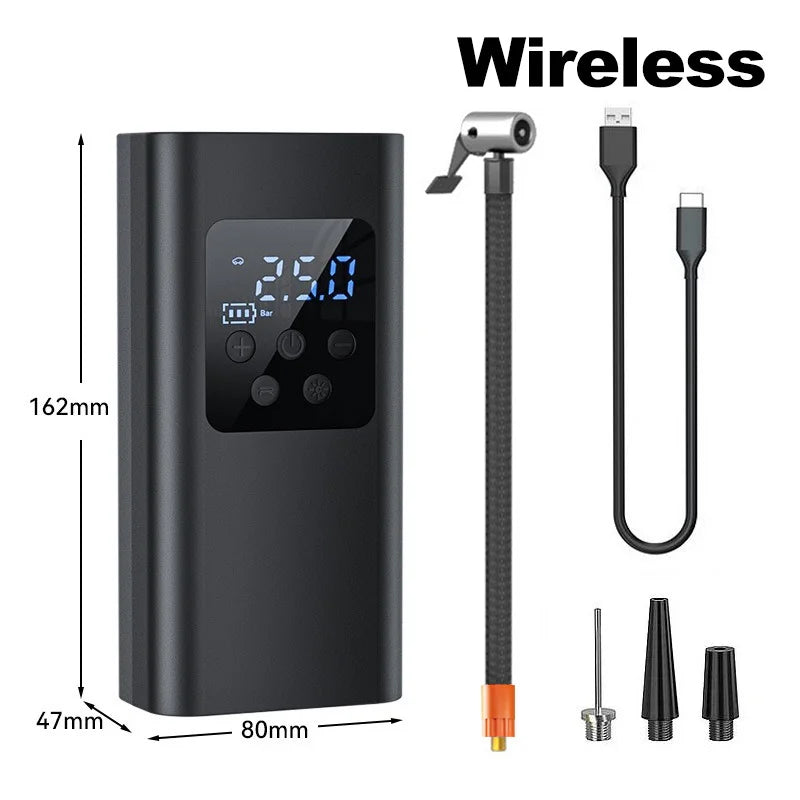 Wireless Car Air Pump 150PSI Electric Tire Inflator Portable